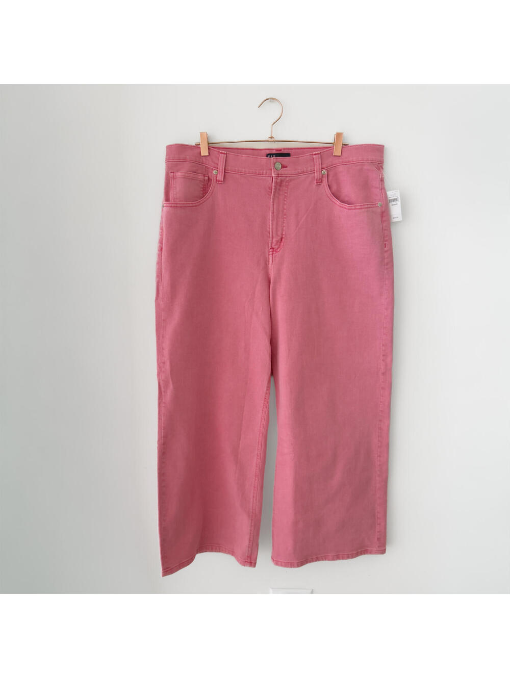 NWT Gap Light‎ Pink Wide-Leg Crop Jeans Size 18